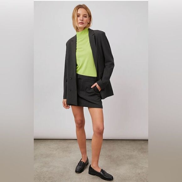 Rails Jac Blazer in black with charcoal pinstripe. L. NWT - Picture 10 of 10